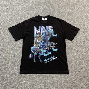 Warren Lotas Dallas Mavericks Cool Skull Theme Black T Shirt